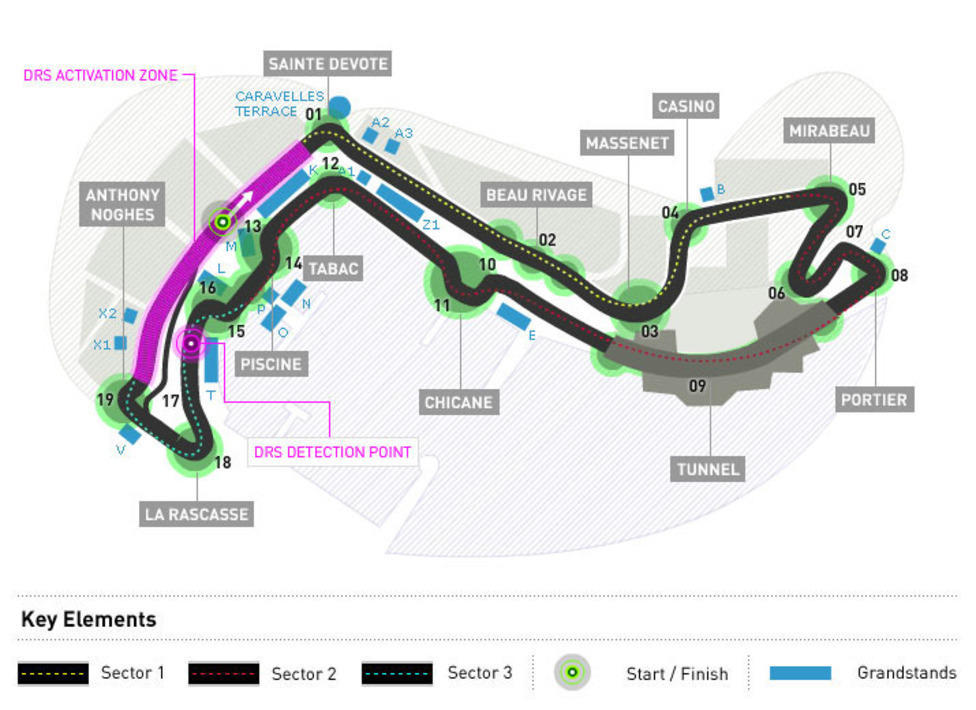 Трасса ф1 монако схема