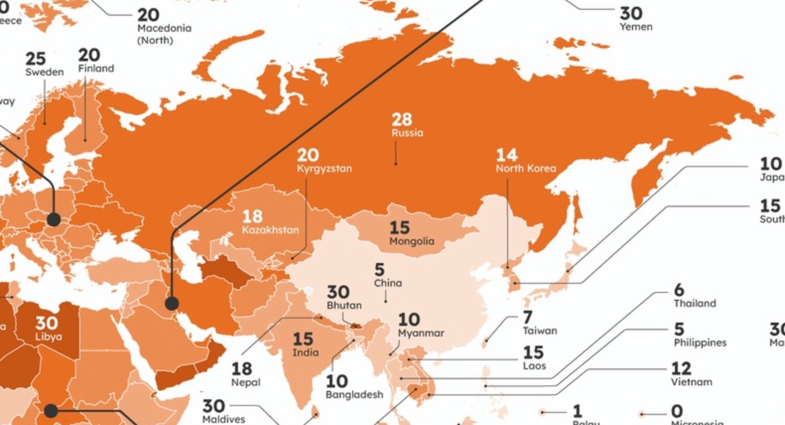 ИНФОГРАФИК: Аль улс хамгийн олон өдөр цалинтай амардаг вэ?
